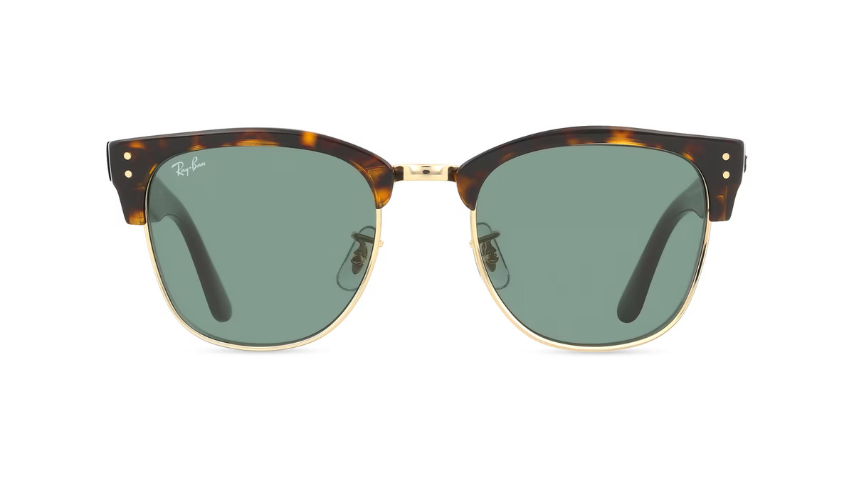 Ray-Ban RBR0504S Sonnenbrille Clubmaster Reverse, Vollrand, quadratisch, Kunststoff, Unisex, braun, grün - Bild 1