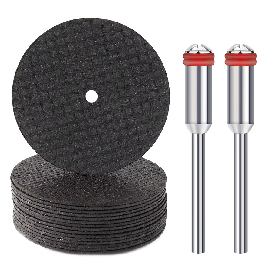 XCAN Schleifscheiben Set mit Dornen für Dremel-Zubehör und Drehwerkzeuge, 32 mm, Schwarz - Bild 7