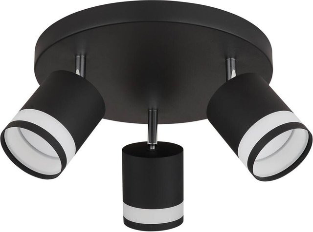 GLOBO LED Pendelstrahler Opal Schwarz aus Metall und Kunststoff mit 3 Brennstellen, Höhe: 18,5 cm, Durchmesser: 30 cm - Bild 1