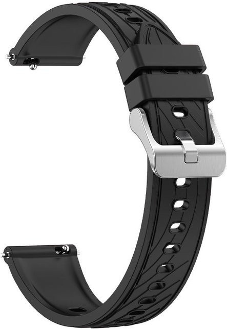 PINSENDA Uhrenarmband Silikon, 18 mm, schwarz, Unisex - Bild 1