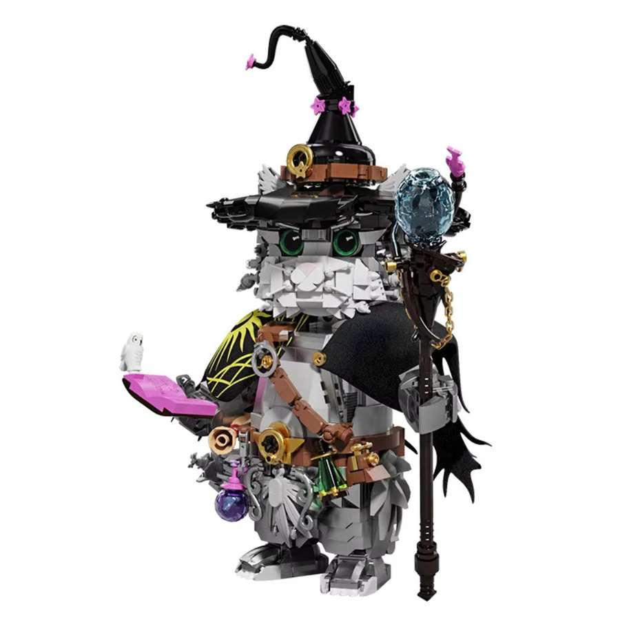 Stemedu Wizard Katze Bausteine Set mit 1458 Teilen, Buntes Fantasy Tier Montage Spielzeug für Kinder - Bild 5