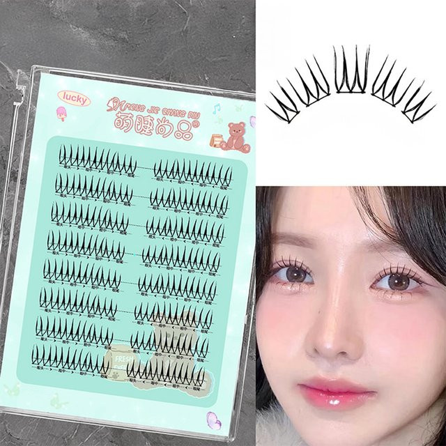 Cotremyp Künstliche Wimpernbüschel, 8 Reihen, C-Curl, 7-12mm, Unisex - Bild 1