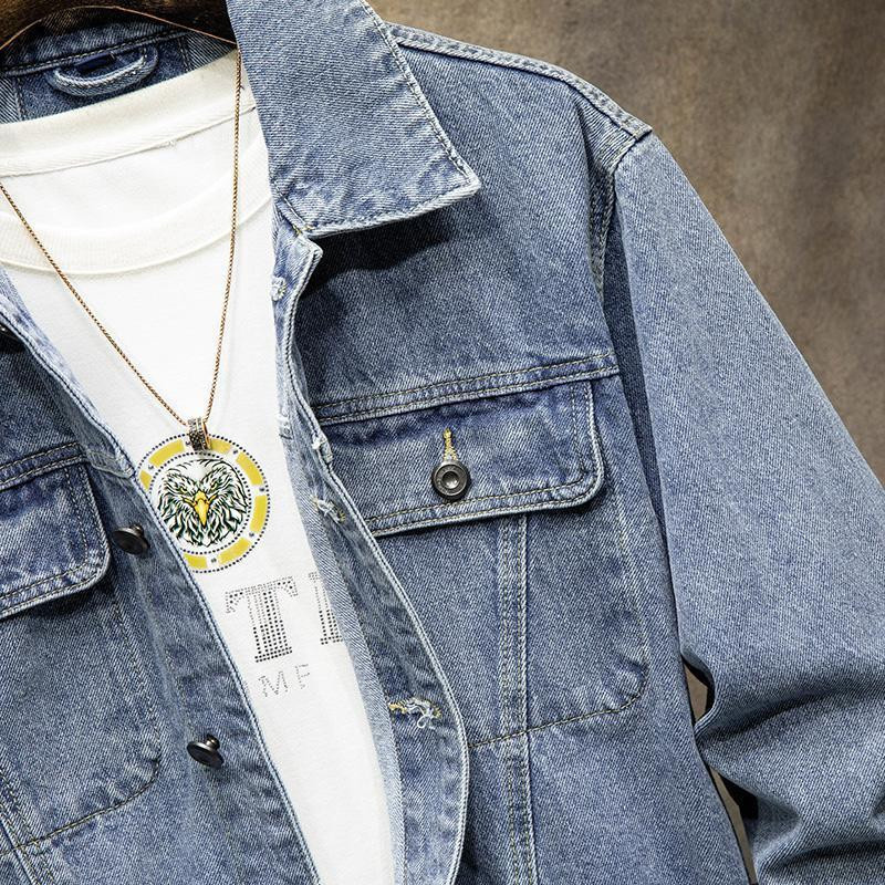Jeansjacke Herren, Vintage, Lose Jacke - Bild 1