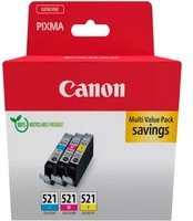 Canon CLI-521 C/M/Y Multipack Original Tintenpatronen Set in Cyan, Magenta und Gelb (2934B015) - Bild 1