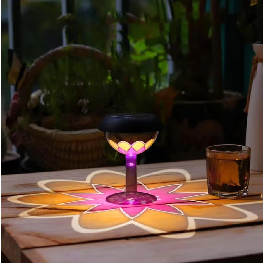 WELPUR Solarbetriebene Gartenleuchte Außenprojektionsleuchte IP65 Wasserdicht für Garten und Balkon - Bild 3
