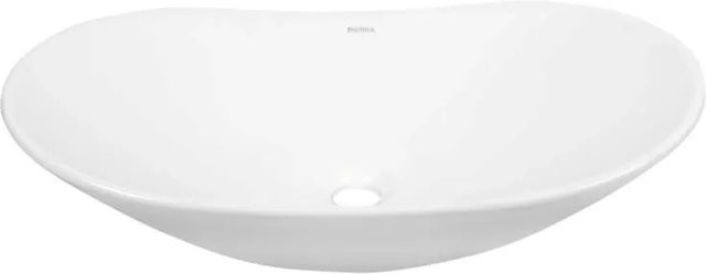 Kerra Aufsatzwaschbecken KR-781 aus Keramik in Weiß Glänzend, oval - Bild 1