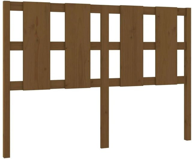 vidaXL Kopfteil aus Massivholz Kiefer in Honigbraun, B/H: 125,5 x 100 cm, Tiefe: 4 cm - Bild 1