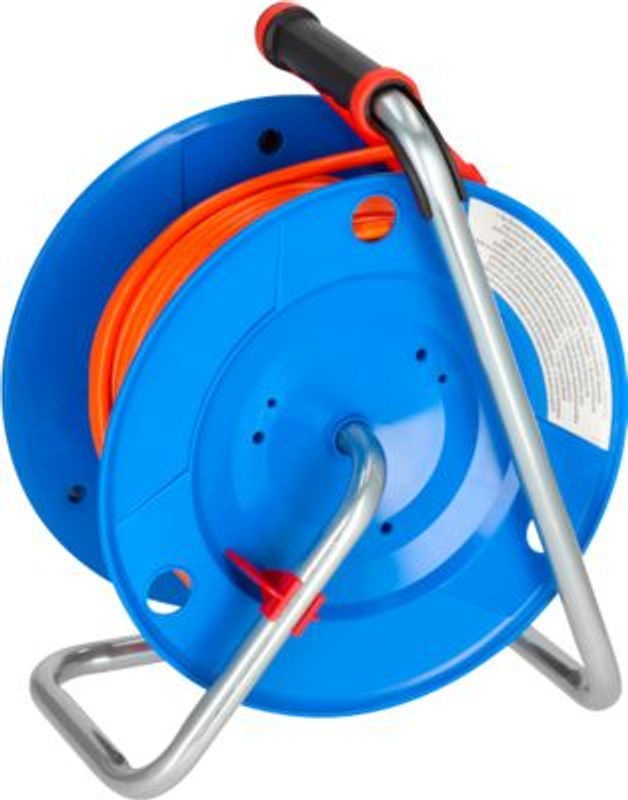 Brennenstuhl Garant Kabeltrommel IP44 mit 40 m Kabel und 3 Schutzkontaktsteckdosen, Blau/Orange, L 19,8 cm x B 29,0 cm x H 36,5 cm - Bild 3