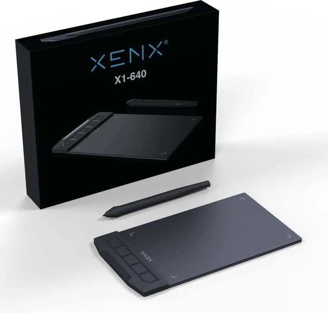 XENX X1-640 Grafiktablett 6x4 Zoll in Schwarz für Computer und Mobiltelefone - Bild 1