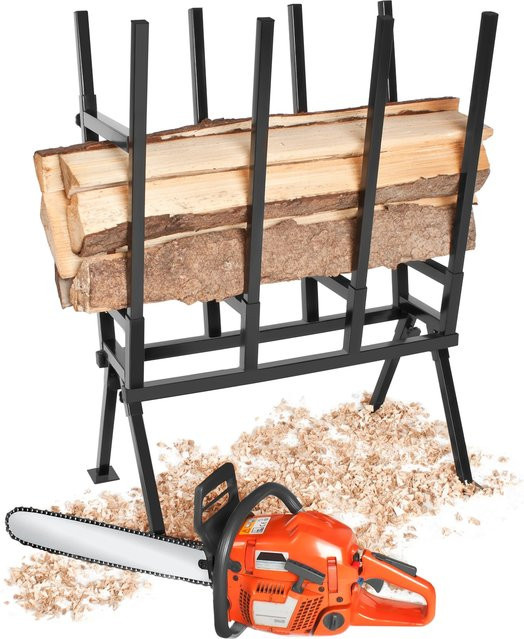 Tectake Holzsägebock aus Stahl in Schwarz B/T/H: 76 x 53 x 102 cm - Bild 3