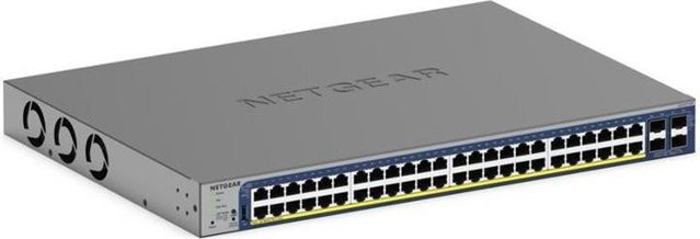 Netgear Smart GS752TXP V3 L3 Lite Switch mit 48 x 10/100/1000 PoE+ Ports und 4 x SFP+ in Schwarz und Grau - Bild 1