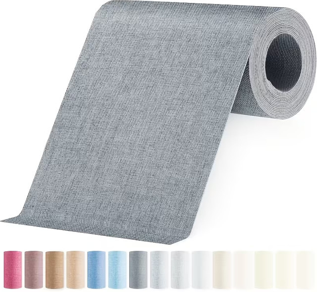 Selbstklebendes Leinen-Patch-Tuch für Möbel und Textilien, Grau, Länge: 2 m - Bild 1