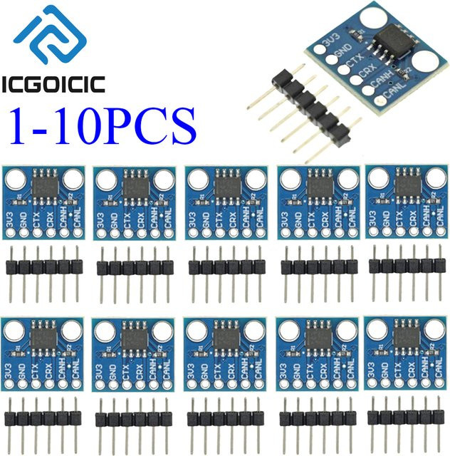 SN65HVD230 CAN-Bus-Transceiver-Modul in Blau für Arduino ESP32 STM32, 3,3 V, 1 Mbit/s, CAN 2.0B - Bild 1