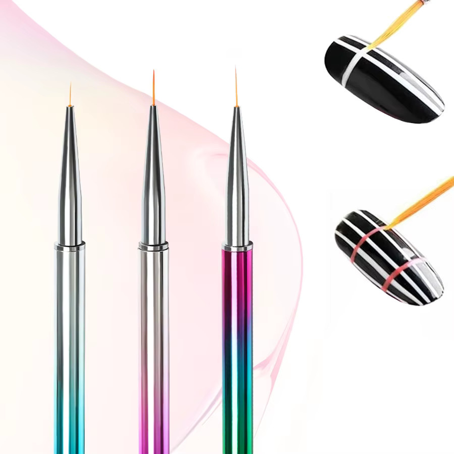 Art lalic Nail-Art Pinsel-Set, 3-teilig, Metallic - Bild 2