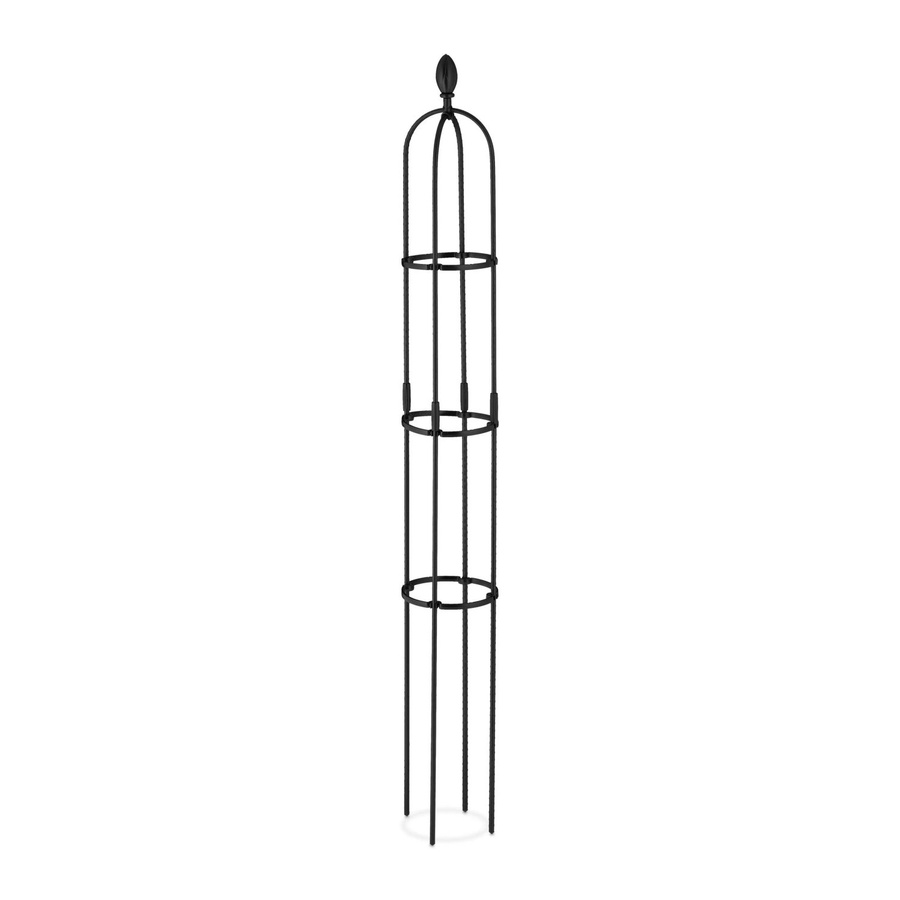 Relaxdays Rankobelisk 2er Set aus Stahl in Schwarz, wetterfest für den Garten, Höhe: 160 cm, Breite: 20 cm, Tiefe: 20 cm - Bild 2