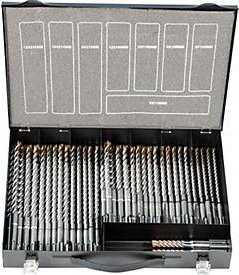 Projahn Hammerbohrer-Set ROCKET 5 SDS-plus 40-teilig in Silber mit Carbide-Spitze im Magazin Ø 6–12 mm - Bild 1