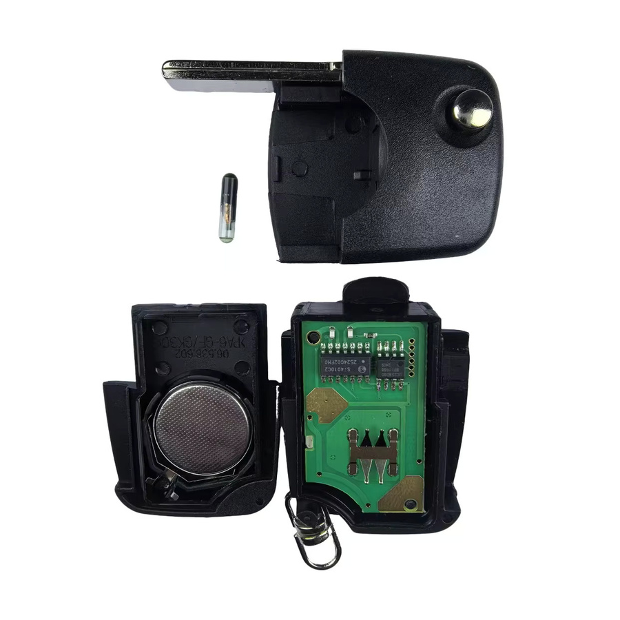 QCONTROL Auto Schlüssel für Audi A3 A4 A6 A8 TT mit 2 oder 3 Tasten, 433MHz, ID48 Chip, Farbe: Schwarz - Bild 2