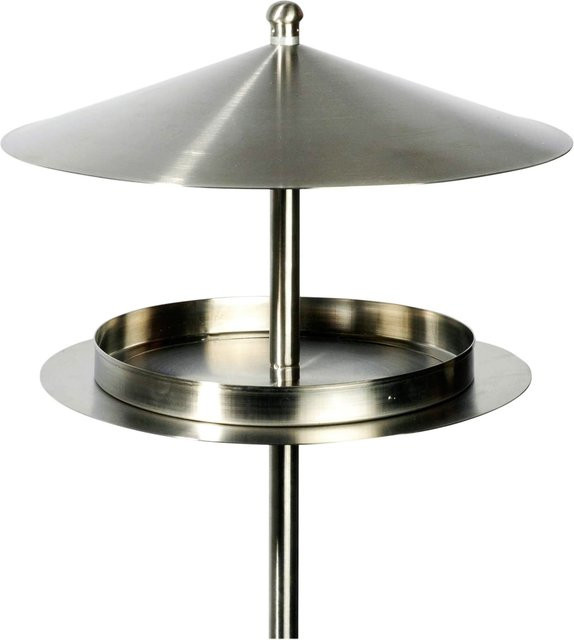 dobar Design Vogelhaus Silberglanz aus Edelstahl mit Ständer - Bild 1