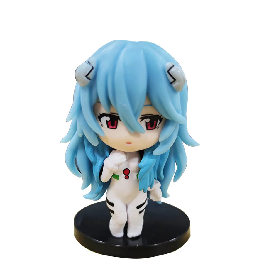 Bandai EVA Asuka Ayanami Rei Kawaii Figur, 6-teiliges Set, Bunt / Mehrfarbig - Bild 3