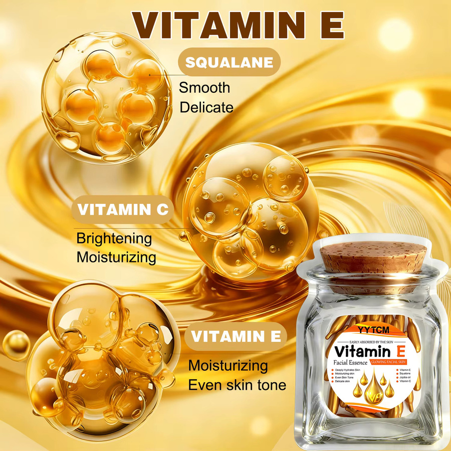 Vitamin E Squalan Feuchtigkeitskapsel-Essenz, Gesicht - Bild 3