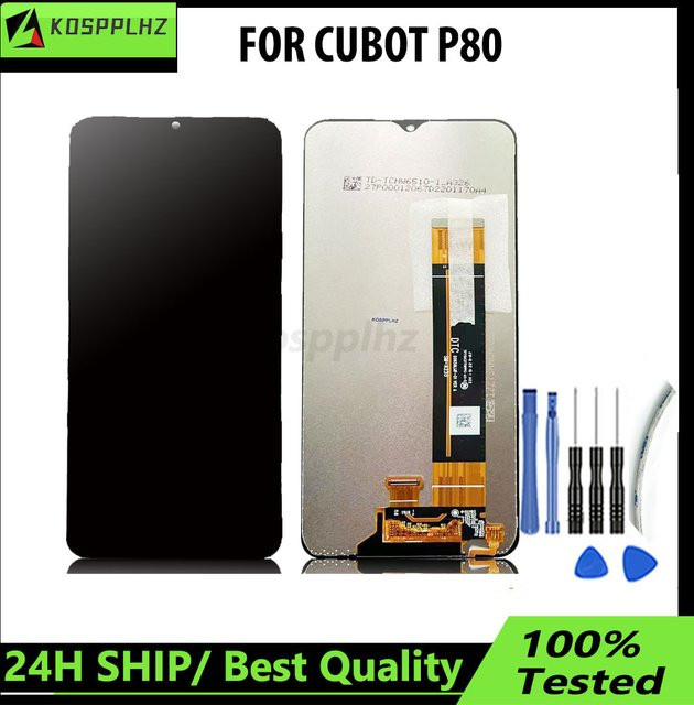 Cubot P80 Ersatz LCD Display Touchscreen Digitizer Montage mit Werkzeugen in Schwarz, 6,58 Zoll - Bild 1
