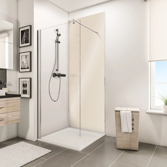 Schulte DecoDesign Duschrückwand Hochglanz Creme-Beige B: 100 cm, H: 255 cm - Bild 1