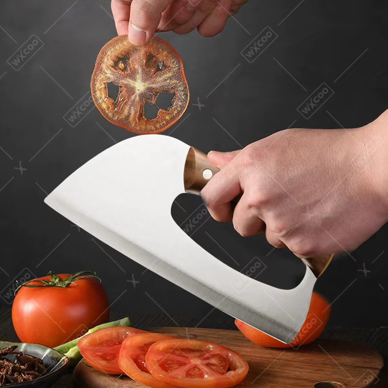 WXCOO Küchenmesser-Set aus handgeschmiedetem SK5 Edelstahl in Silber zum Schneiden von Fleisch und Obst - Bild 3