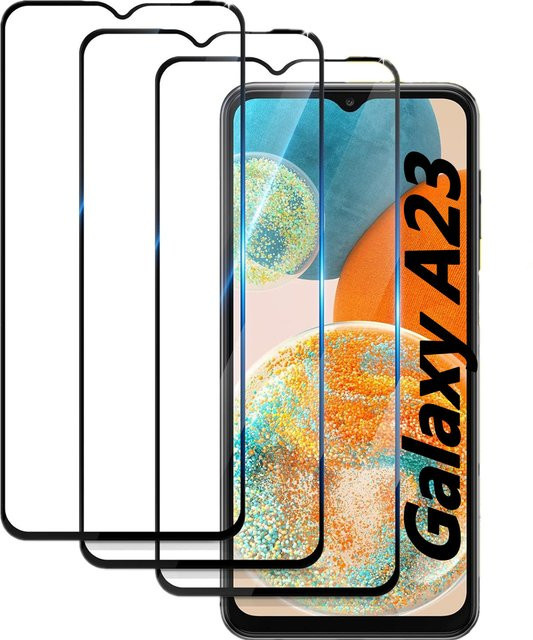 Kratzfester Displayschutz für Samsung Galaxy A23 4G/5G, 6,6 Zoll, transparent/rot - Bild 1