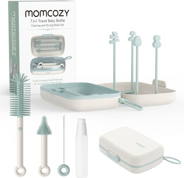 Momcozy 7in1 Flaschenreinigungsbürstenset aus Silikon in Weiß - Bild 1