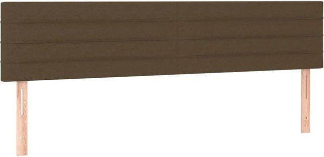 vidaXL LED Kopfteil Dunkelbraun mit USB-Ladeport und integrierter Beleuchtung, Stoff, B: 200 cm, T: 5 cm, H: 78-88 cm - Bild 1