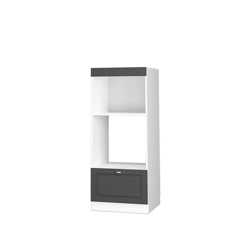 Vicco Mikrowellenschrank Fame-Line Küchenregal in Anthrazit-Gold/Weiß mit B/T/H: 60 x 44,23 x 154 cm - Bild 2