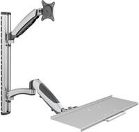 Digitus Monitor- und Tastaturhalterung mit Gasfeder für LCD/LED bis 69 cm, Schwarz/Silber, VESA 100x100, DA-90354 - Bild 1