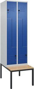 C+P Z-Spind Classic PLUS Sitzbank mit 4 Fächern und Sicherheits-Drehriegel, Buche-Hartholz, B/T/H: 212,0 x 60,0 x 81,5 cm - Bild 1