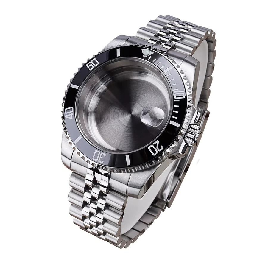 Uhrengehäuse Edelstahl, Saphirglas, 40 mm, Silber, Unisex - Bild 2