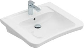 Villeroy & Boch Waschtisch VICARE aus Keramik in Weiß mit Überlauf, B/T: 65 x 55 cm - Bild 1