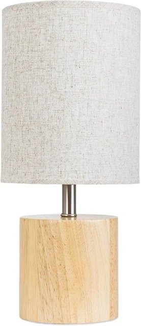 ARTE LAMP Goldene LED Tischlampe mit beige Textilschirm dimmbar - Bild 1