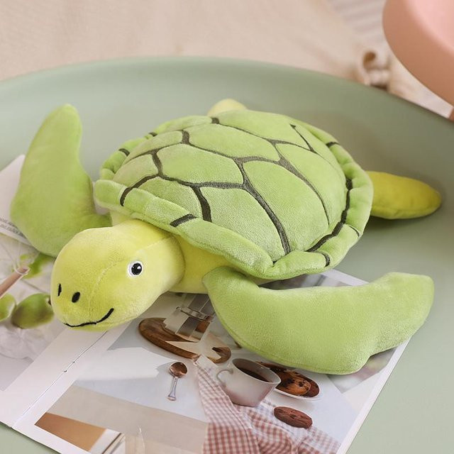 Kidsly Cartoon Schildkröte Plüschtier, grün, 60cm, ab 14 Jahren - Bild 1