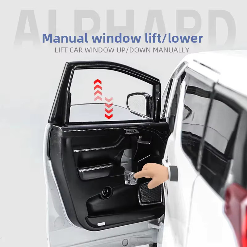 MAKEDA 2023 Alphard MPV, Modellauto, 1:18, Metall, mit Licht und Sound - Bild 5