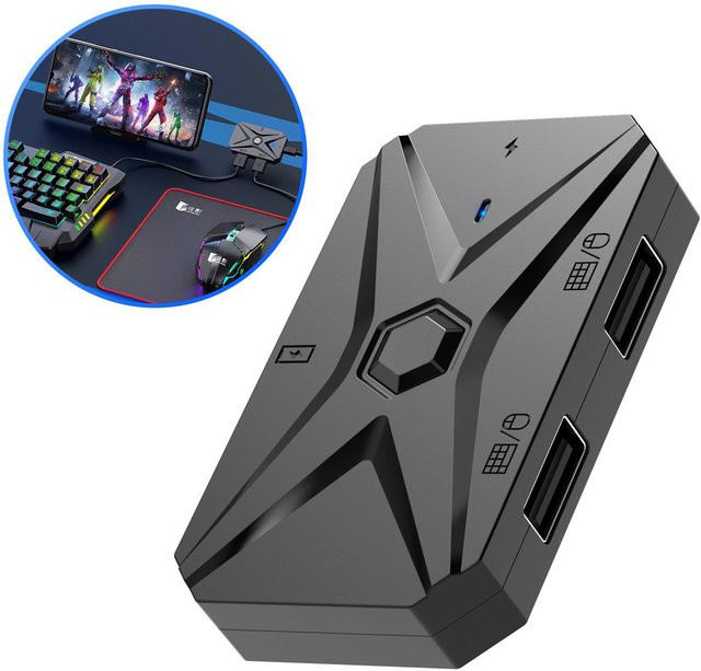 Jiaying M1Pro+ Android Spielecontroller Set mit Tastatur und Maus Konverter in Grau - Bild 1