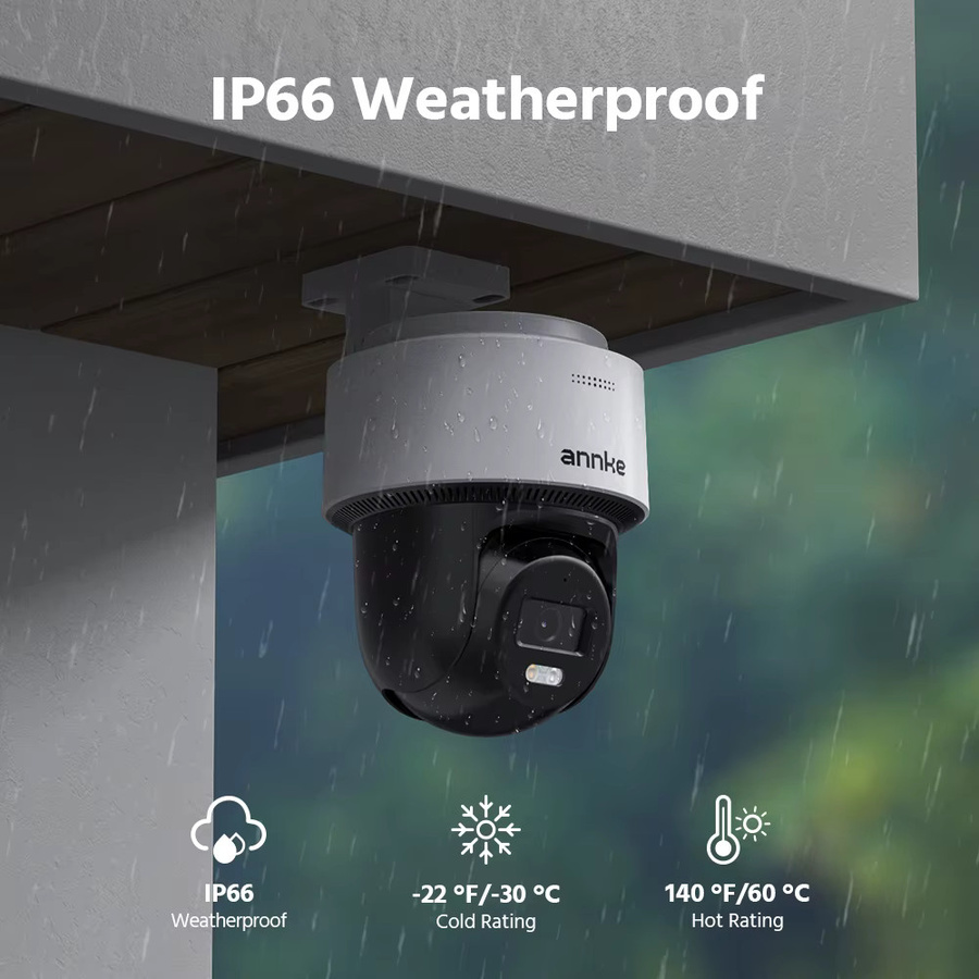 ANNKE CPT800 4K 8MP PT PoE IP-Sicherheitskamera mit 2-Wege-Audio, Auto-Tracking Lite, KI-Menschenerkennung und Smart Dual Light in Weiß - Bild 6