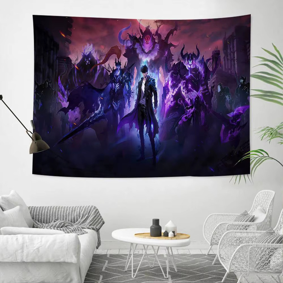 Potdemiel Anime Solo Wandbehang Cartoon Tapisserie zur Dekoration in Multicolor - Bild 3