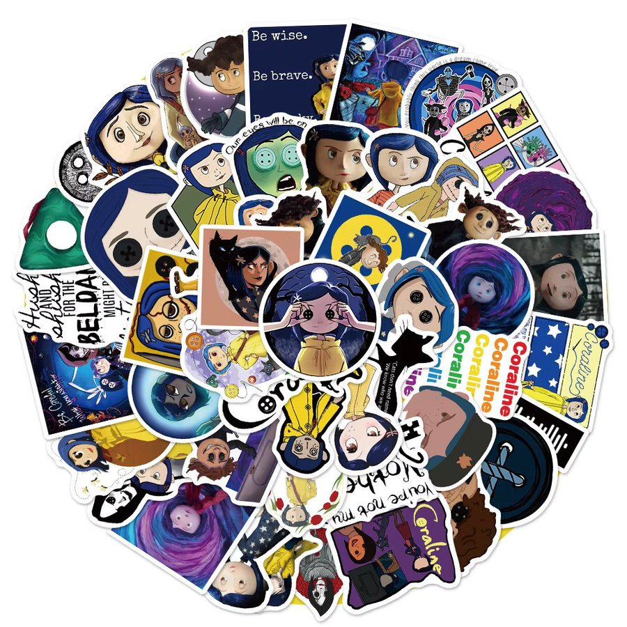 GOGOTU Coraline & die Geheimnis Tür Aufkleber, 50-teiliges Set - Bild 2