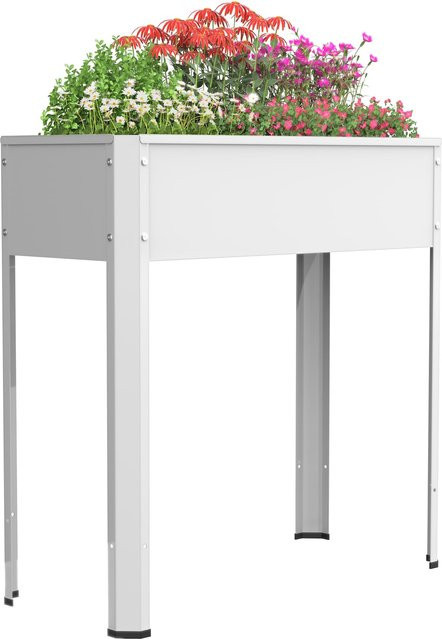 VCM Metall Hochbeet Balora L stehender Pflanzkasten für Balkon Terrasse und Garten, B/T/H: 80 x 35 x 80 cm - Bild 1