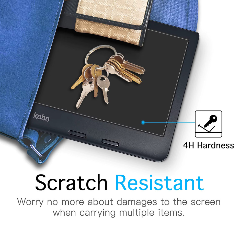 MoKo 2er-Pack matte Displayschutzfolie für Kobo Libra Color 7 Zoll 2024 und Kobo Clara Color 6 Zoll 2024, transparent, Anti-Glare PET - Bild 5