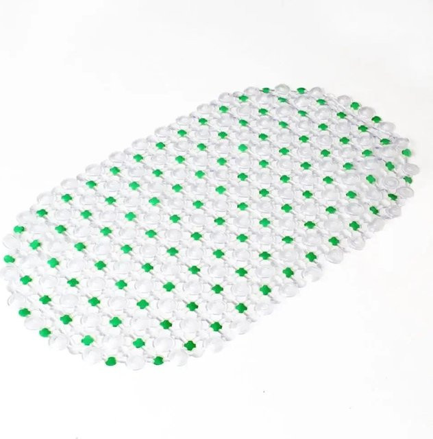 Anti-Rutsch-Badematte Happy6 aus PVC in Weiß mit Saugnäpfen und Massagefunktion - Bild 1
