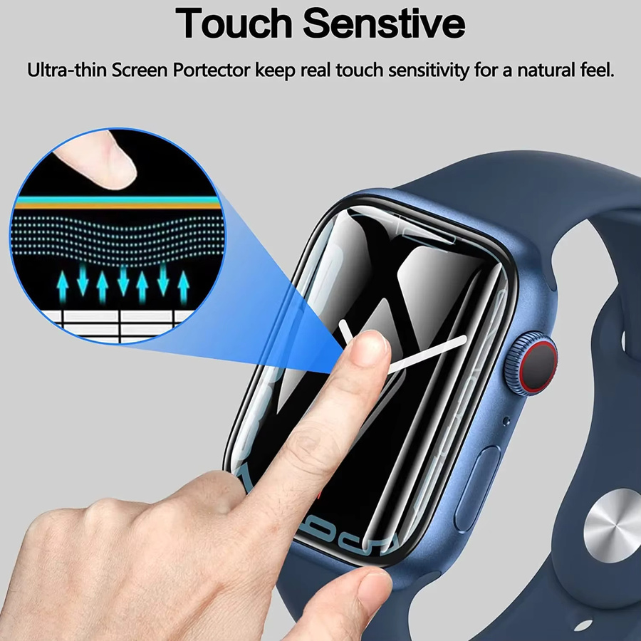 Apple Watch Displayschutzfolie, 3D gebogen, transparent, Unisex - Bild 3