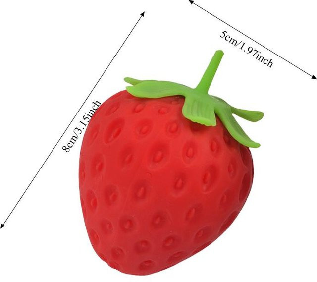 BC Pet Supplies Super Jumbo Erdbeer Squishy, Langsam Aufgehend, Simulierte Erdbeere, Antistress Fidget Spielzeug - Bild 1