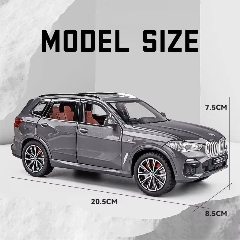 KaKBeir Diecast Modellauto X5 in Weiß, 1:24 Scale Metall-Auto mit Sound und Licht für Sammler und Kinder - Bild 5