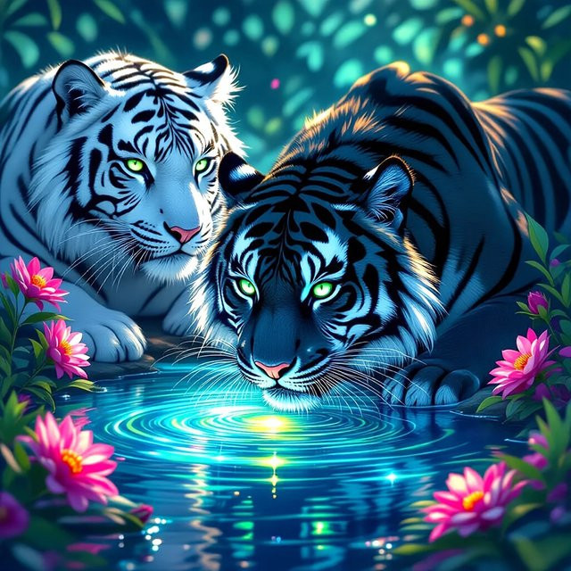 EverShine 5D Diamant Stickerei Kit Tiger DIY Mosaik Kunst Malerei mit runden Steinen in Multicolour - Bild 1