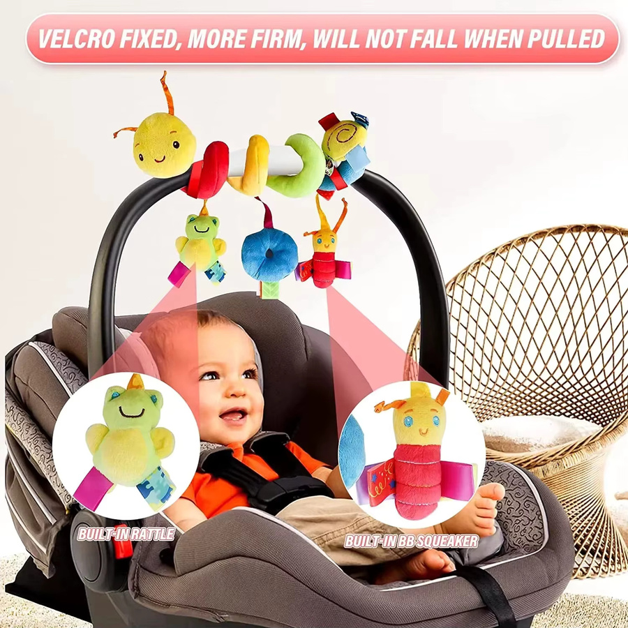 AFOVIC Baby Krippe Hängen Rasseln Spielzeug, Plüsch / Textil, Bunt / Mehrfarbig - Bild 2